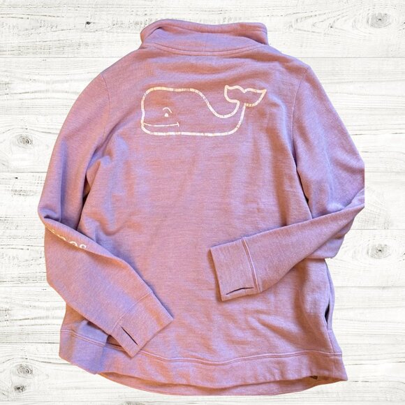 Women’s Vineyard Vines funnel neck sweatshirt whale freesia purple size large - Picture 4 of 4